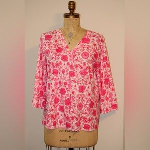 Women’s summer blouse with 3/4 sleeves - large